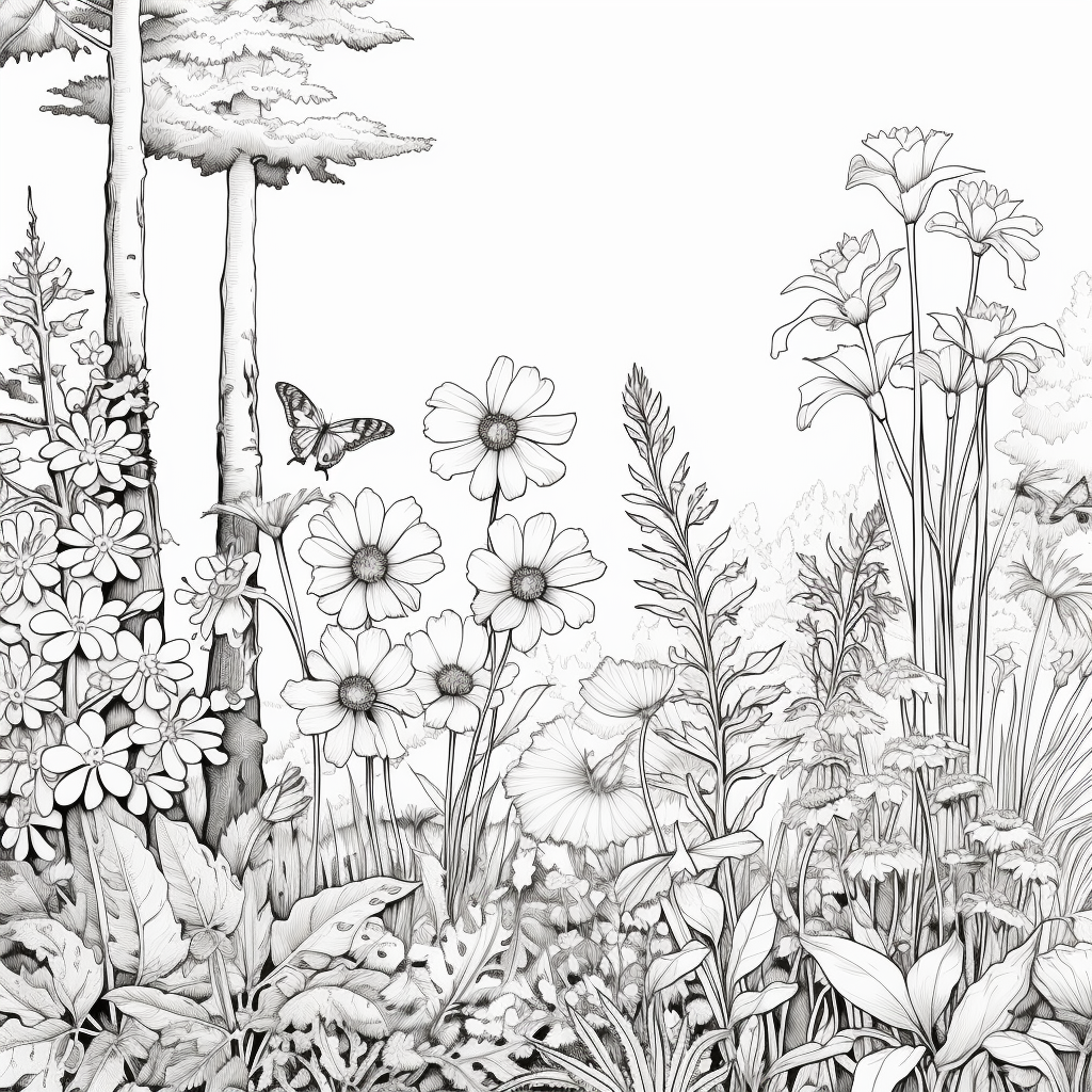 Canadian Forests - Adult Coloring Book (Digital Download)