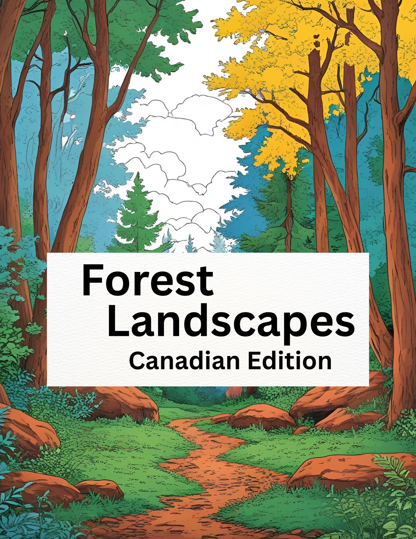 Canadian Forests - Adult Coloring Book (Digital Download)