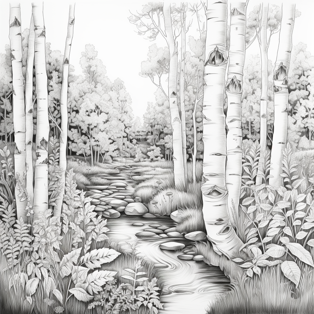 Canadian Forests - Adult Coloring Book (Digital Download)