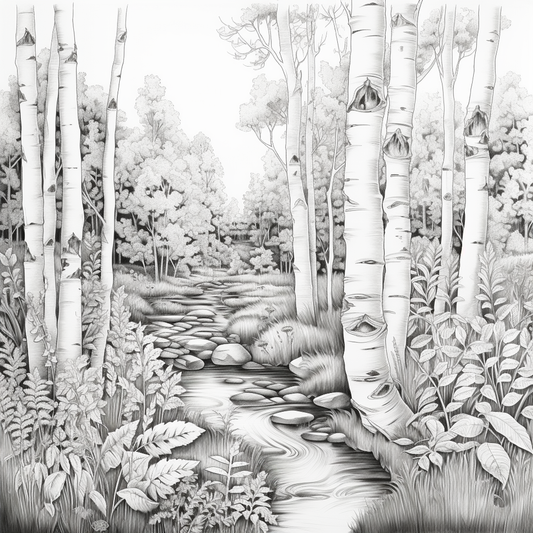 Canadian Forests - Adult Coloring Book (Digital Download)