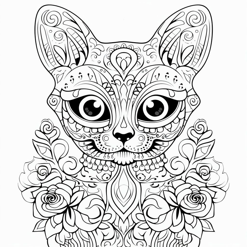 Sugar Skull Dogs & Cats – Adult Coloring Book (Digital Download)