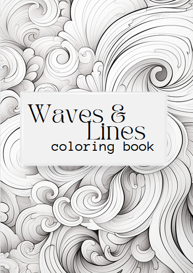 Waves & Flows - Adult Coloring Book (Digital Download)